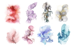Alcohol Ink Shapes Clipart Product Image 2