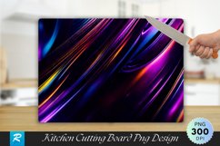 Abstract Colorful Liquid Swirls Cutting Board PNG Design Product Image 1