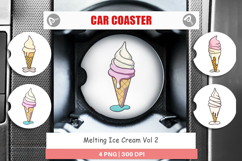 Car Coaster Melty Ice Cream Product Image 1