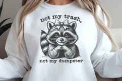 Retro Raccoon Not My Trash Not My Dumpster PNG Product Image 3