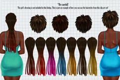 African American Hairstyles clipart PNG digital download Product Image 9