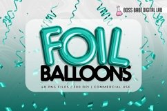 Turquoise Foil Balloon Clipart: "Balloon CLIPART" Turquoise Product Image 1