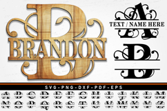 Monogram Flourish Split Letters SVG Bundle Cut Files Product Image 2