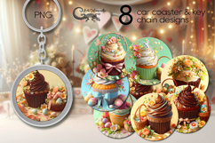Easter cake | car coaster &amp; key chain sublimation designs Product Image 1