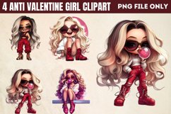 Anti Valentine girl Clipart PNG Product Image 1