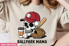 Ballpark Mama PNG, Baseball Mama Sublimation PNG Product Image 2
