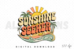 Sunshine Seeker PNG, Summer Saying Quote PNG Design Product Image 1