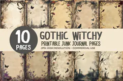 Gothic Woodland Junk Journal Pages Product Image 1