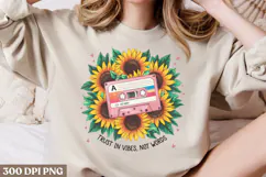 Trust in vibes, not words PNG, Vintage Flowers Sublimati Product Image 2