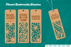 Flower Bookmarks Lasercut - Lasercut SVG Product Image 1