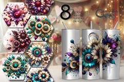 Fairy sunflowers | straight skinny tumbler sublimation Product Image 1