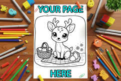 Editable coloring page mockup - A4 coloring page mockup Product Image 2