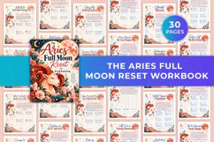The Aries Full Moon Reset Workbook Kdp interiors Product Image 1