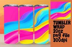 Vibrant Gradient Pattern Tumbler Wrap for Sublimation 20oz Product Image 1