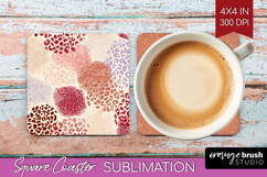 Abstract Square Coaster - Modern Texture Coaster PNG Product Image 1