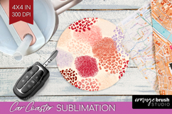 Abstract Car Coaster - Modern Texture Coaster PNG Product Image 1