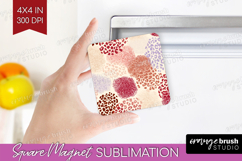 Abstract Magnet Sublimation - Modern Texture Square Magnet Product Image 1