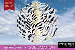 Abstract Wind Spinner Sublimation PNG - Modern Texture Round Product Image 1