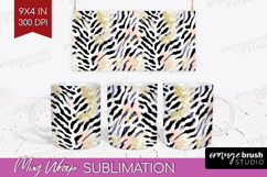 Abstract Mug Wrap - Modern Texture Mug PNG Sublimation Product Image 1