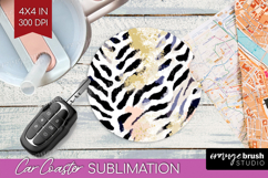 Abstract Car Coaster - Modern Texture Coaster PNG Product Image 1