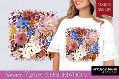 Abstract Square Tshirt Background - Modern Texture PNG Product Image 1