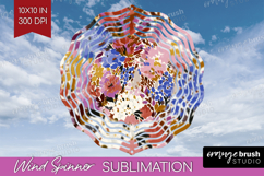 Abstract Wind Spinner Sublimation PNG - Modern Texture Round Product Image 1