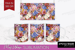 Abstract Mug Wrap - Modern Texture Mug PNG Sublimation Product Image 1