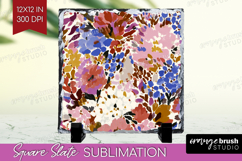 Abstract Slate PNG - Modern Texture Square Slate Sublimation Product Image 1