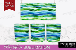 Abstract Mug Wrap - Modern Texture Mug PNG Sublimation Product Image 1
