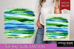 Abstract Tote Bag - Modern Texture Tote Bag PNG Sublimation Product Image 1