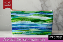 Abstract Cosmetic Bag - Modern Texture Makeup Bag PNG Product Image 1