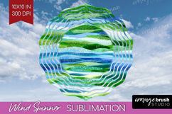 Abstract Wind Spinner Sublimation PNG - Modern Texture Round Product Image 1
