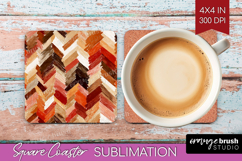 Abstract Square Coaster - Modern Texture Coaster PNG Product Image 1