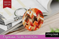 Abstract Keychain PNG - Modern Texture Keychain Sublimation Product Image 1