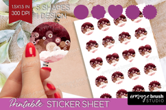 Abstract Round Sticker - Modern Texture Printable Sticker Product Image 1