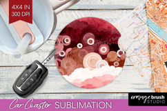 Abstract Car Coaster - Modern Texture Coaster PNG Product Image 1