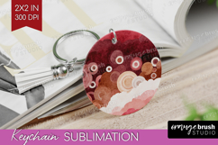 Abstract Keychain PNG - Modern Texture Keychain Sublimation Product Image 1