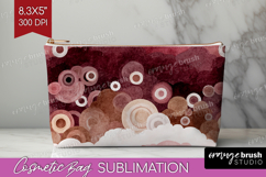 Abstract Cosmetic Bag - Modern Texture Makeup Bag PNG Product Image 1