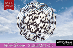 Abstract Wind Spinner Sublimation PNG - Modern Texture Round Product Image 1