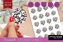 Abstract Round Sticker - Modern Texture Printable Sticker Product Image 1