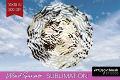 Abstract Wind Spinner Sublimation PNG - Modern Texture Round Product Image 1