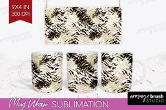 Abstract Mug Wrap - Modern Texture Mug PNG Sublimation Product Image 1