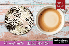 Abstract Round Coaster - Modern Texture Coaster PNG Product Image 1