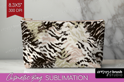 Abstract Cosmetic Bag - Modern Texture Makeup Bag PNG Product Image 1