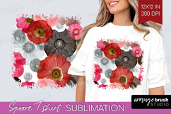 Abstract Square Tshirt Background - Modern Texture PNG Product Image 1