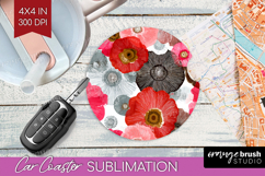 Abstract Car Coaster - Modern Texture Coaster PNG Product Image 1