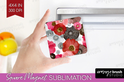 Abstract Magnet Sublimation - Modern Texture Square Magnet Product Image 1