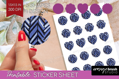 Abstract Round Sticker - Modern Texture Printable Sticker Product Image 1