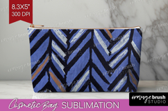 Abstract Cosmetic Bag - Modern Texture Makeup Bag PNG Product Image 1