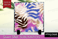 Abstract Slate PNG - Modern Texture Square Slate Sublimation Product Image 1